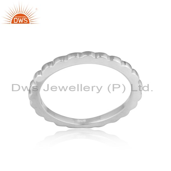Hand Hammered Fine 925 Sterling Silver Designer Ethnic Ring