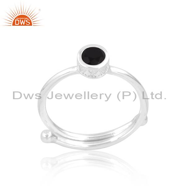 Exquisite Handcrafted Sterling Silver Ring with Black Onyx