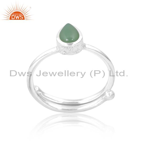 Handcrafted Chrysoprase Ring: Unique Beauty and Elegance