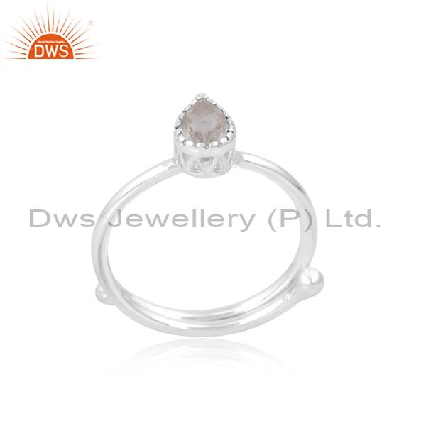 Exquisite Crystal Quartz Engagement Ring for Girls