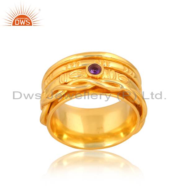 Amethyst Gold Vermeil Ring: Elegant & Timeless Jewelry