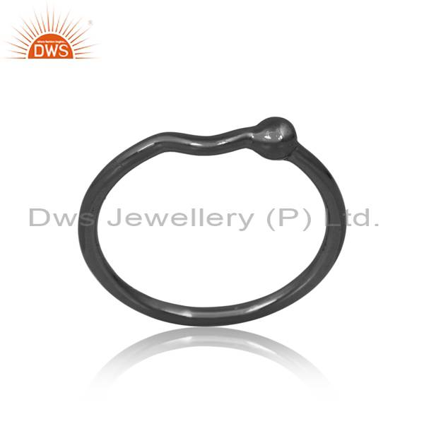 Stylish Black Sterling Silver Ring: Bold & Elegant Jewelry