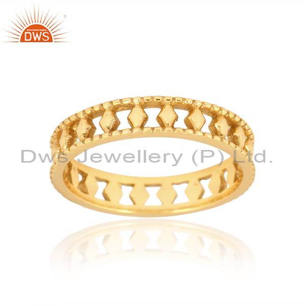 Luxurious 18K Gold Plated Brass Ring - A Perfect Accessory