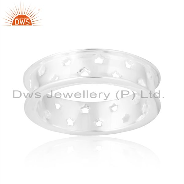 Sparkle: Sterling Silver White Ring With A Splendid Shine