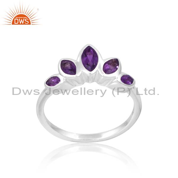 Artisanal Amethyst Ring: Exquisite Handcrafted Beauty