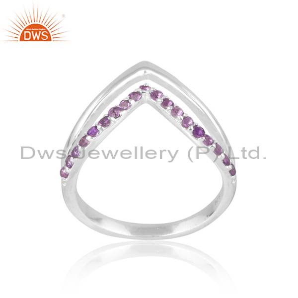 Handcrafted Amethyst Gem Ring: Elegant & Unique