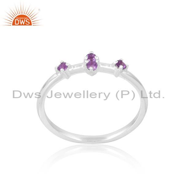 Exquisite Amethyst Handcrafted Ring: Timeless Elegance