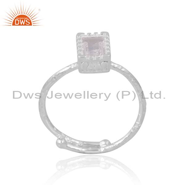 Stunning Crystal Quartz Adjustable Ring for Girls