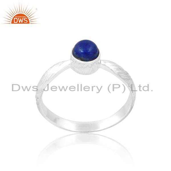 Exquisite Lapis 925 Ring: Genuine Sterling Silver Jewelry