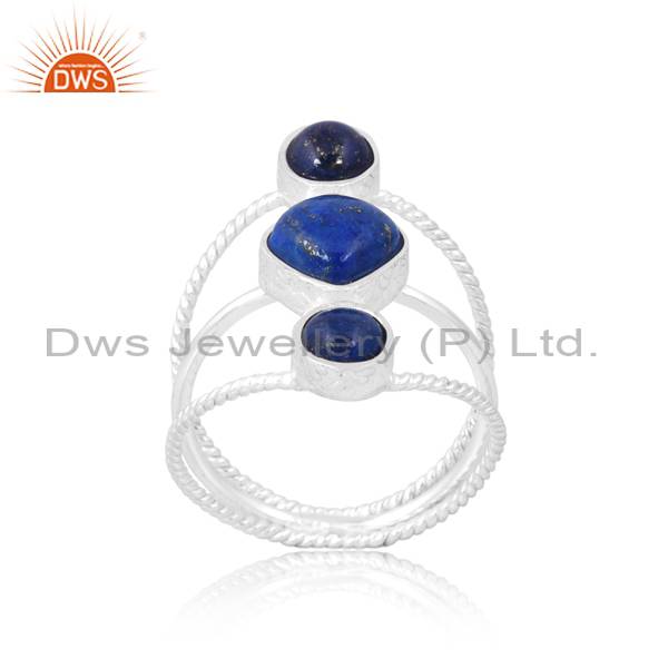 Lapis Lazuli Silver Ring: Exquisite Gemstone in Fine Silver