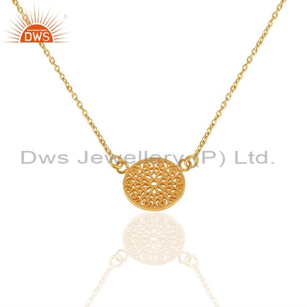 18k gold plated handmade 925 sterling silver charm pendant wholesale