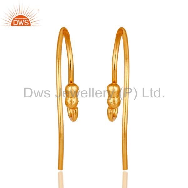 18k yellow gold plated over sterling silver hook for earrings