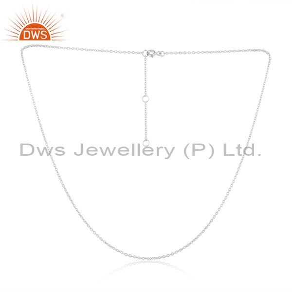Sterling Silver Plain Chain Invite With Extension