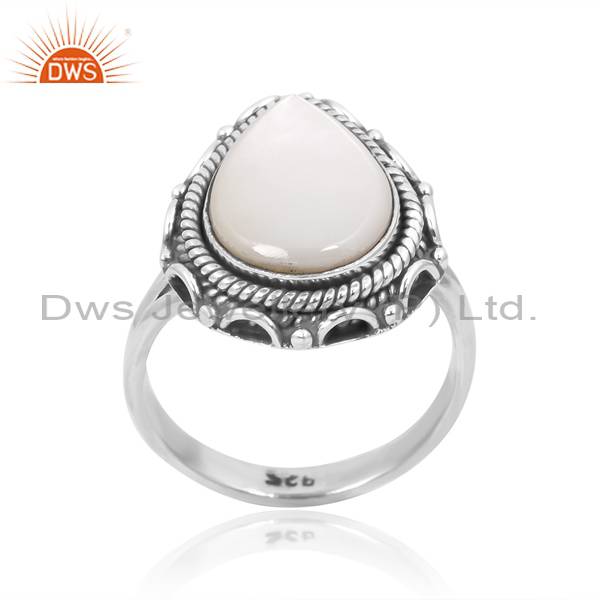 Mother of Pearl 925 Silver Ring: Exquisite Elegance