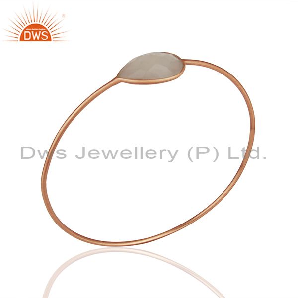 Rose gold plated 925 silver crystal bangle jewelry manufacturers
