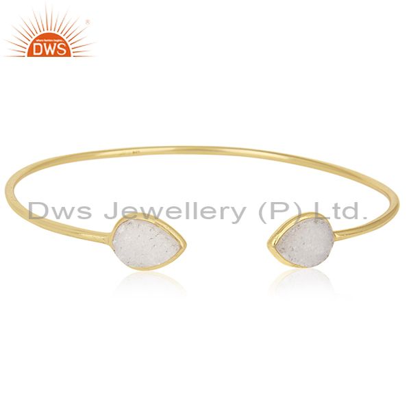 18k gold plated 925 sterling silver cuff bracelet manufacturers