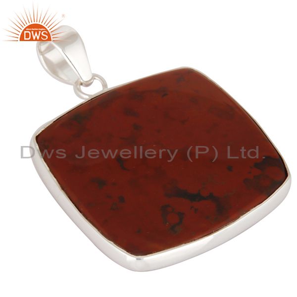 Exporter Handmade Solid 925 Sterling Silver Pendant With Natural Bloodstone Jewelry