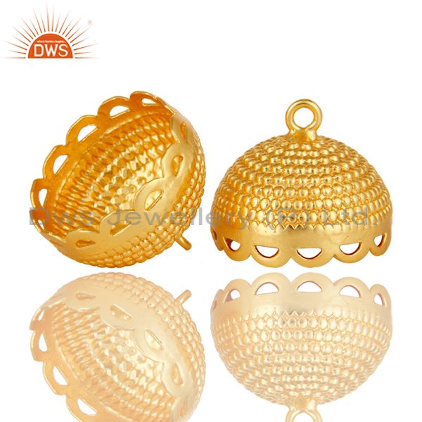 Exporter 18K Yellow Gold Plated Brass Traditional Jhumka Component