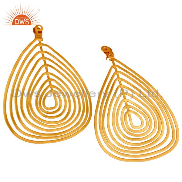 Exporter Wire Base 18K Gold Plated Fashion Earring Handmade Jewelry