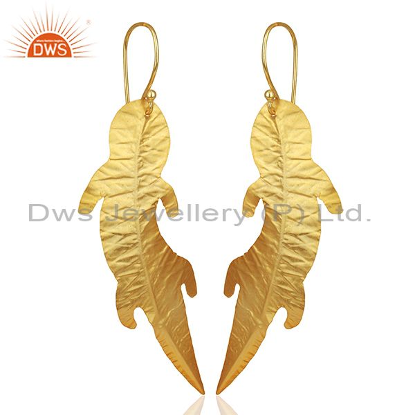 Exporter Customized Gold Plated Brass Fashion Dangle Earrings Manufacturer