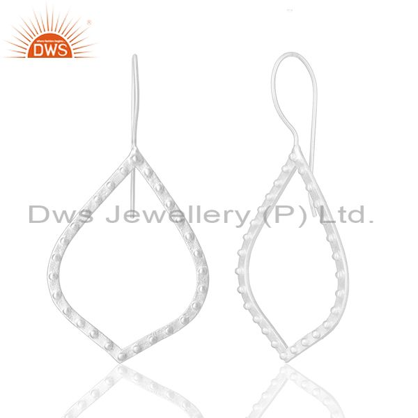 Exporter Silver Plated Brass Handmade Fashion Dangle Earrings Wholesale