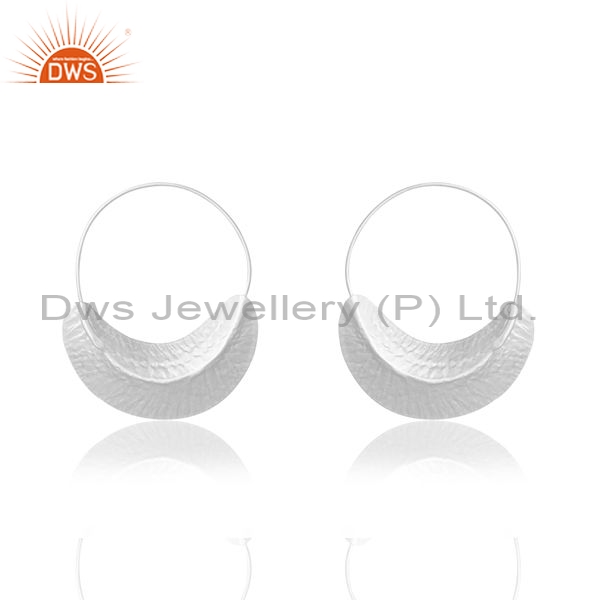 Sterling Silver White Earrings With Pearl Round Cut