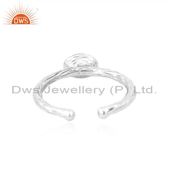 1 Carat Citrine Handcrafted Silver Ring - Stunning Design