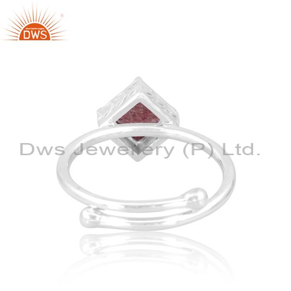 Strawberry Quartz: Stunning Silver Engagement Ring