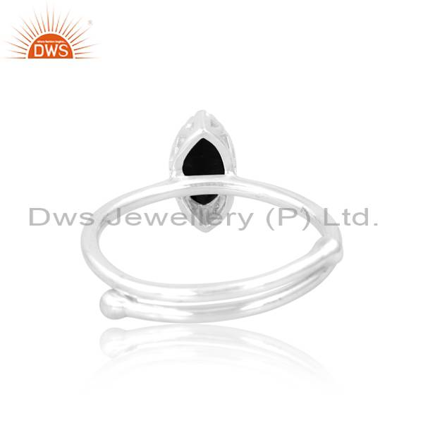 Exquisite Handcrafted Black Onyx Ring: Perfect for Girls
