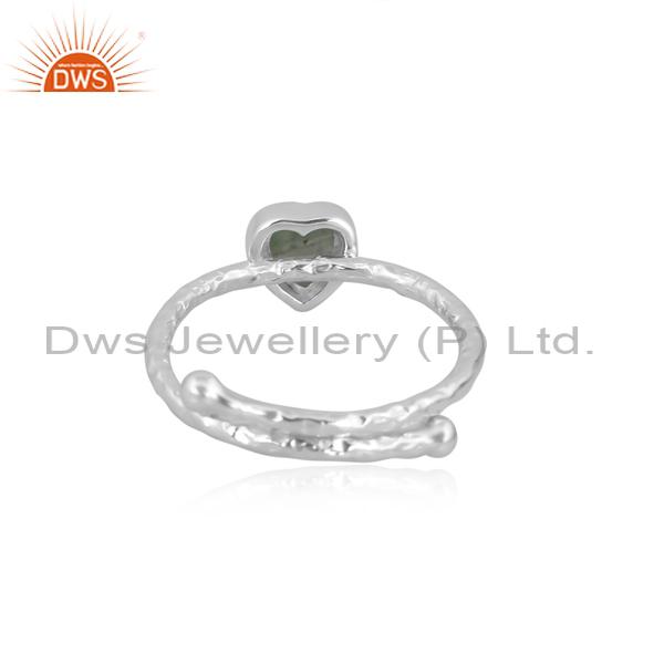 Exquisite Strawberry Quartz Heart Engagement Ring