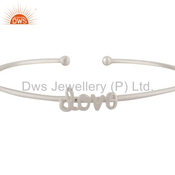 Supplier of Handmade sterling silver love stackable bangle cuff jewelry
