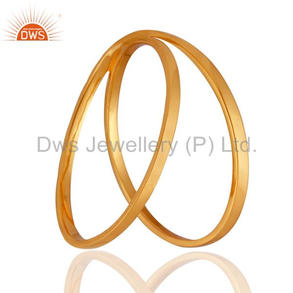 Supplier of Genuine 18-karat yellow gold plated high polished bangle