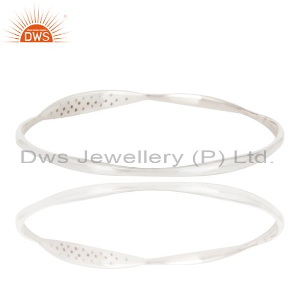 Wholesalers of Solid sterling silver art deco white topaz bangle jewelry