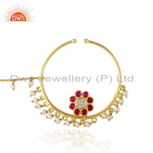 Exporter Handmade 925 Silver Gold Plated Gemstone Jewelry Findings Manufacturer