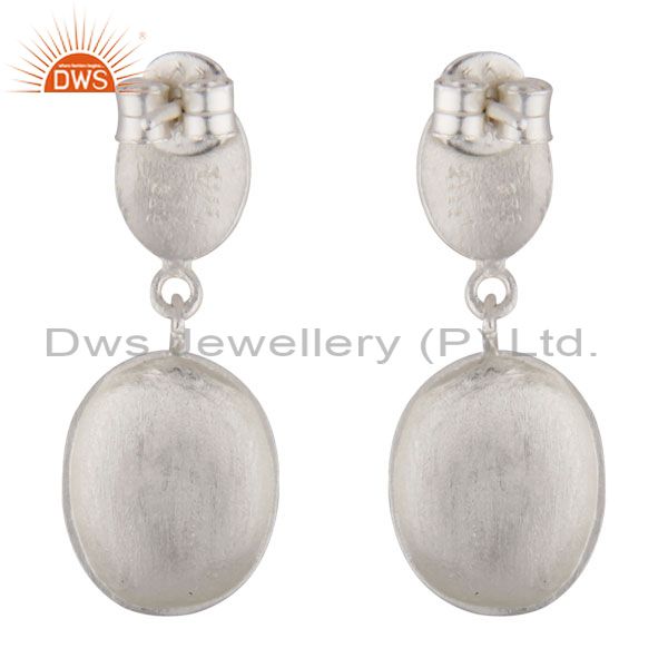 Exporter Handmade 925 Sterling Silver Brushed Finish Dangle Earrings