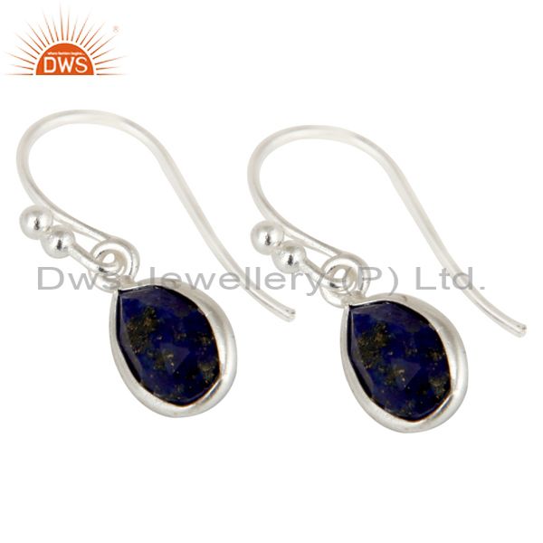 Wholesalers Natural Lapis Lazuli Gemstone 925 Sterling Silver Earrings