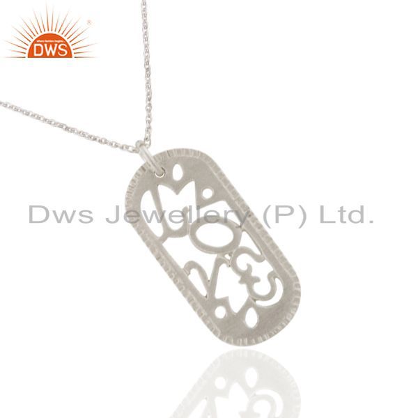 Exporter Handmade Solid 925 Sterling Silver Simple Designer Pendant With Chain