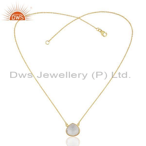 Exporter Crystal Quartz Gemstone 925 Silver Chain Pendant Jewelry Wholesale