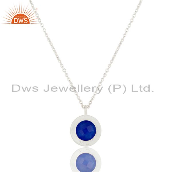 Wholesalers Blue Aventurine and Blue Topaz Sterling Silver Gemstone Pendant with Chain