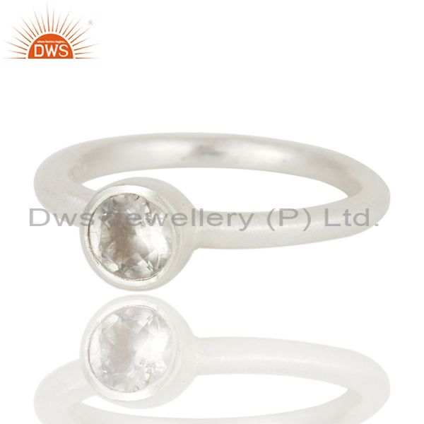 Wholesalers 925 Sterling Silver Natural Crystal Quartz Gemstone Stack Ring