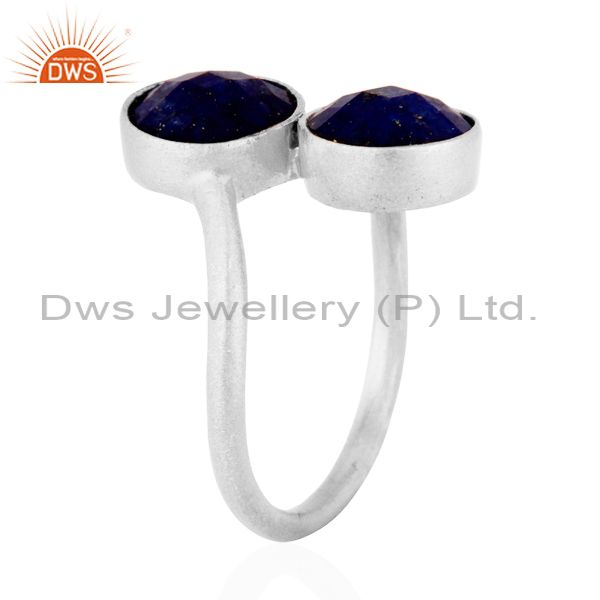 Exporter 925 Sterling Silver Lapis Lazuli Gemstone Ring