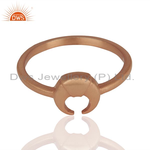 Exporter Rose Gold Plated 925 Silver Charm Rings Manufacturer of Jewelry