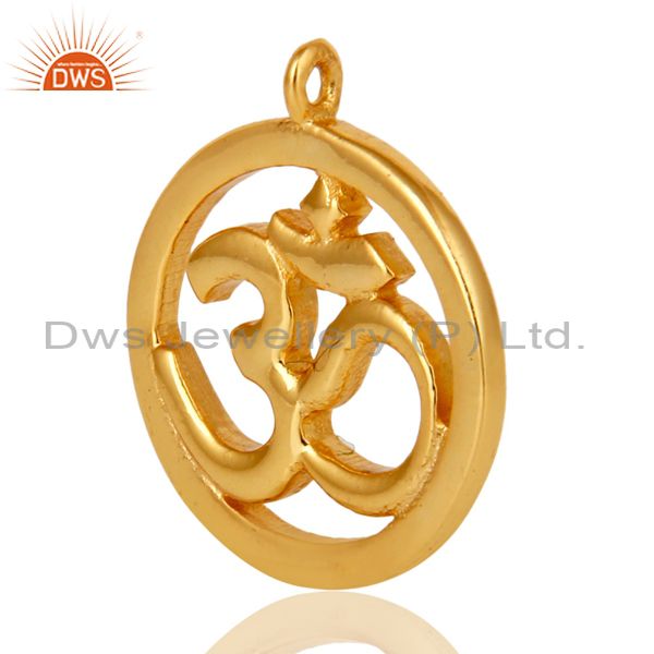 Exporter 18K Gold Plated Om Charm Jewelry Assesories Finding Spirictual Charm