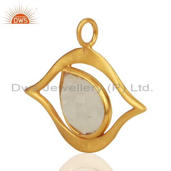 Exporter Customized 925 Silver Gold Plated Moonstone Findings Manufacturer