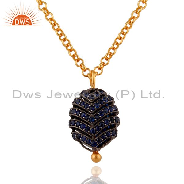 Exporter Genuine Blue Sapphire 18k Gold GP .925 Sterling Silver Chain Bracelets Jewelry