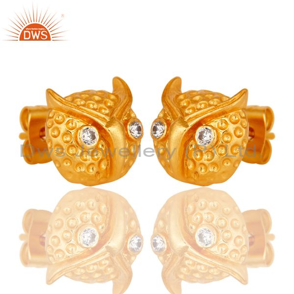 Exporter Customized Design Gold Plated Fashion Brass Stud Earrings Manufacturer