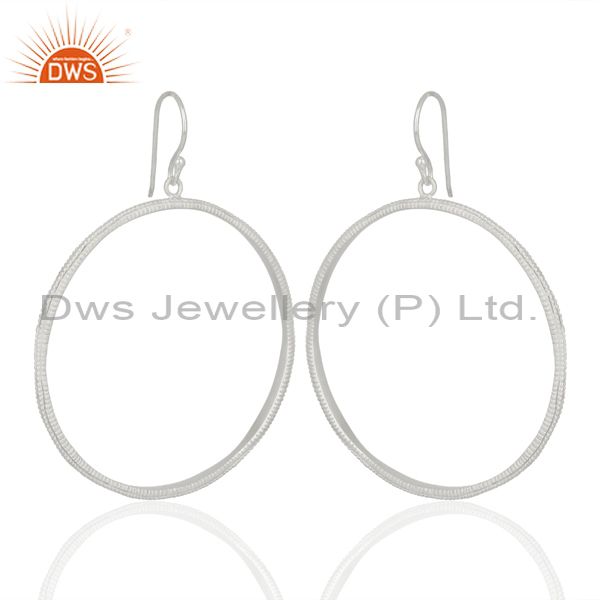 Exporter Round Brass Silver Plated Handmade Earrings Jewelry Manufacturers