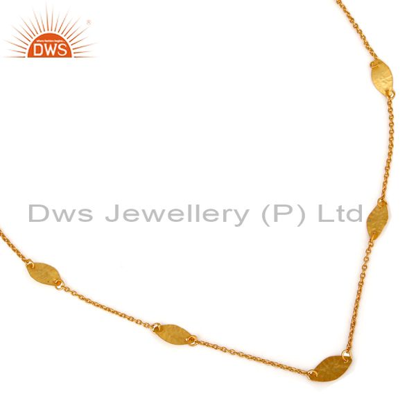 Exporter 18k Gold Plated Handmade Brass Necklace Traditional Jewellery With High Quality