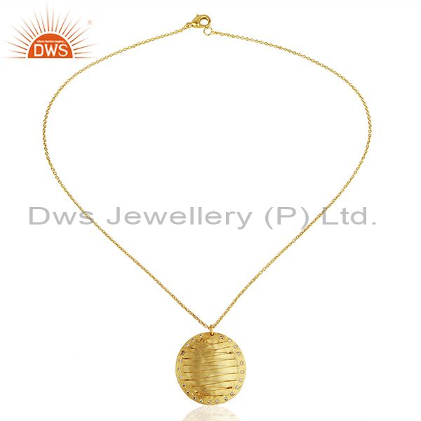 Exporter Handmade Brass Gold Plated Fashion Pendant Jewelry Manufacturers