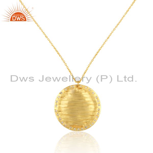 Designer brass gold plated handmade fashion chain pendant manufacturer